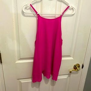 Hot pink halter back tank